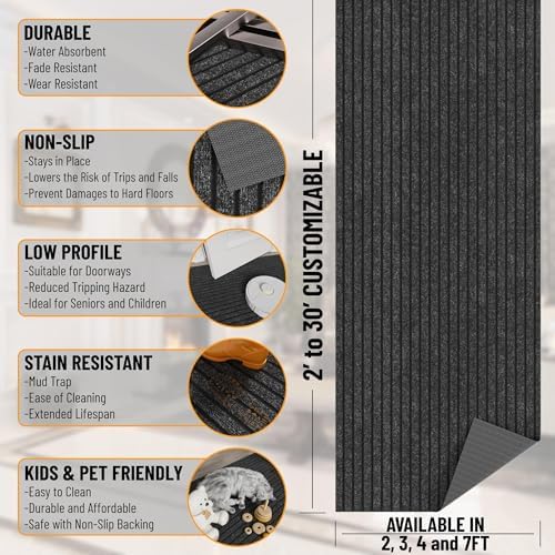Ottomanson 2x23 Hallway Runner Rug – Non-Slip Indoor Outdoor Door Mat - Image 3