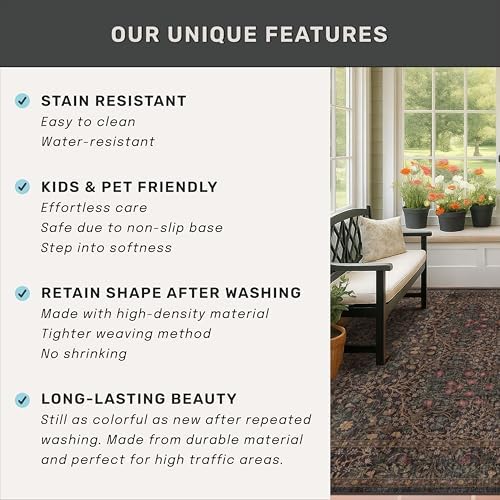 Washable Area Rugs 9x12 Living Room - Image 6
