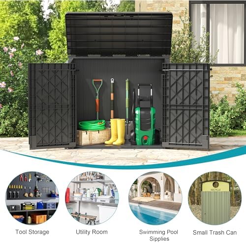 Outdoor Horizontal Storage Shed 36 Cu Ft - Image 6