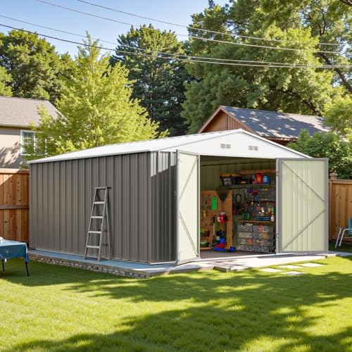 Patiowell 10x12 FT Metal Outdoor Storage Shed by Patiowell