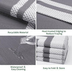 HappyTrends Outdoor Rug Portable Plastic Straw Camping Rugs - Image 4
