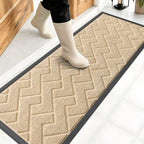 OLANLY Front Door Mat Outside 47x17, All-Season Absorbent Rubber Doormat by OLANLY