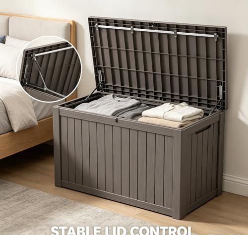 LAUSAINT HOME 180 Gallon Resin Deck Box, Package Delivery Box - Image 5