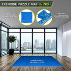 ProsourceFit Exercise Puzzle Mat ½-inch, EVA Interlocking Foam Floor Tiles - Image 2