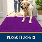 OLANLY Dog Door Mat for Muddy Paws 48x30, Super Absorbent Chenille Mud Mat - Image 6