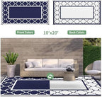 GENIMO Outdoor Rug, Waterproof Plastic Rugs 10'x20' - Image 5