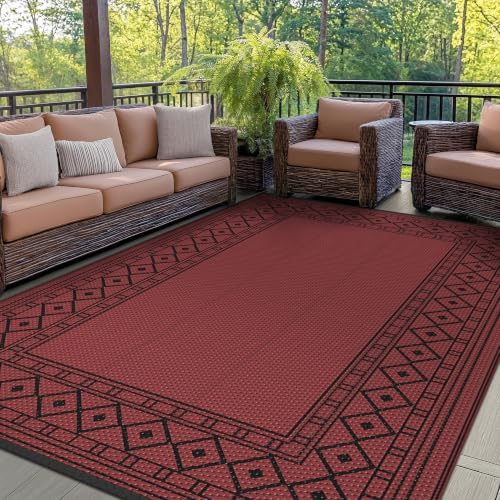 GENIMO Outdoor Rug, Waterproof Plastic Rugs by GENIMO