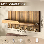 Rebee Vision Acacia Wood Key Holder Wall Mount - Image 2