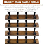 Wooden Coat Rack Wall Mount, Teak Solid Wood Coat Hanger - Image 6