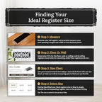 Decor Grates PL408-BLK Plastic Floor Register, 4x8 Inches - Image 5