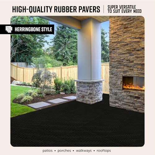 Playsafer Herringbone Rubber Interlocking Tiles | 16 X 16 | Easy Install - Image 3
