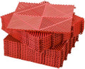 Barydat 72 Pcs 12x12 Garage Floor Tiles Interlocking Drainage by home