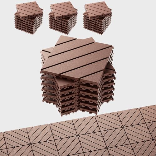 EchoDeck Interlocking Deck Tiles, 44 Pack Deck Tiles Interlocking Outdoor All by Unknown