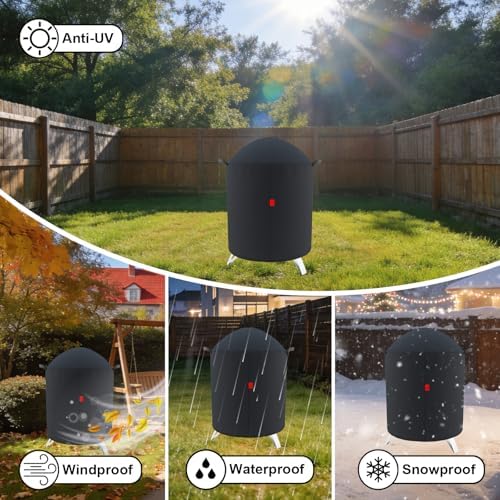 Outdoor Grill Cover Fits Cuisinart 16" Vertical Charcoal Smoker COS-116 - Image 6