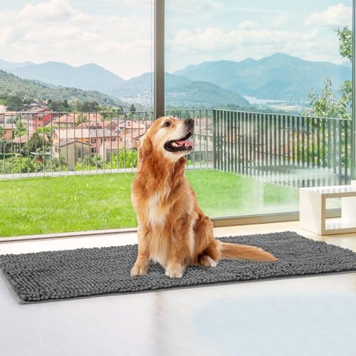 Absorbent Dog Door Mat for Muddy Paws, Trap Dirt Front Door Mat Indoor Entrance - Image 2