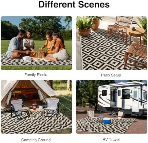 OLANLY Outdoor Rug 5x8 ft Waterproof Reversible Mat - Image 7