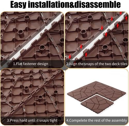 Interlocking Patio Plastic Deck Tiles - Image 3