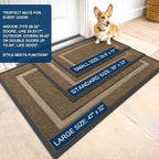 OLANLY Front Door Mat Outside 59x34, All-Season Heavy-Duty Rubber Doormat - Image 2