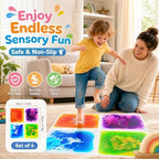 edusense Liquid Sensory Floor Tiles Non-Slip Autism Home&Classroom Play 3+ - Image 2