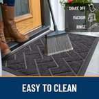 OLANLY Front Door Mat Outside 59x34, All-Season Absorbent Rubber Doormat - Image 6