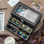 ProCase 3-Layer Sunglasses Storage Organizer -Black - Image 5