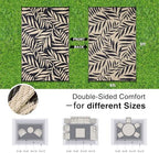 OLANLY Outdoor Rug 6x9 ft Waterproof Reversible Leaf Mat - Image 2