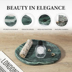 Koville Green Marble Cloud Shape Vanity Tray, Serving Stone Key Tray - Image 3