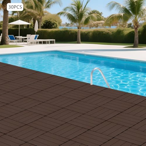 Interlocking Deck Tiles 30 Pack, 11.8" x 11.8" Floors Tiles - Image 3