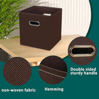Black Foldable Storage Cubes Bins, Fabric Storage Box Cubes Organizer Baskets - Image 7