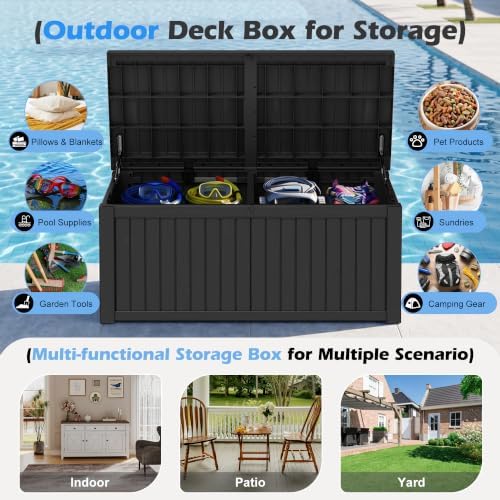 Outdoor Storage Box Waterproof, 220 Gallon Deck Box - Image 3