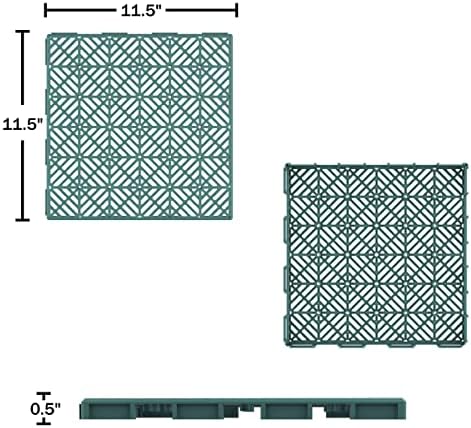 Pure Garden 12-Pack Polypropylene Interlocking Patio Deck Tiles - Image 6
