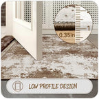 Brown Rug Runners for Hallways Kitchen 2.6x8 Non Slip Washable Entryway Runner - Image 4