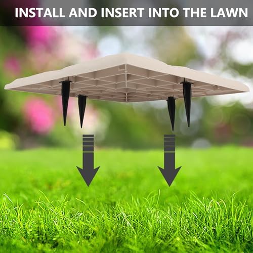 4Pcs Large Stepping Stones Outdoor Garden Walkway, Durable Plastic Pavers - Image 2