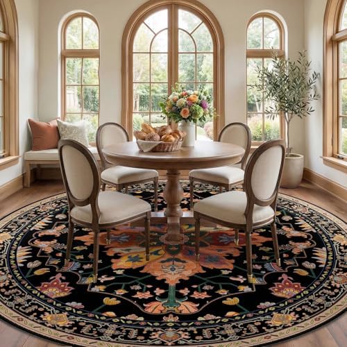 RELEANY Washable Area Rug, Round 8ft - Image 2