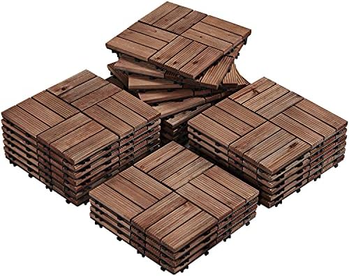 Yaheetech 27PCS 12x12in Interlocking Deck Tiles Outdoor Patio by Yaheetech
