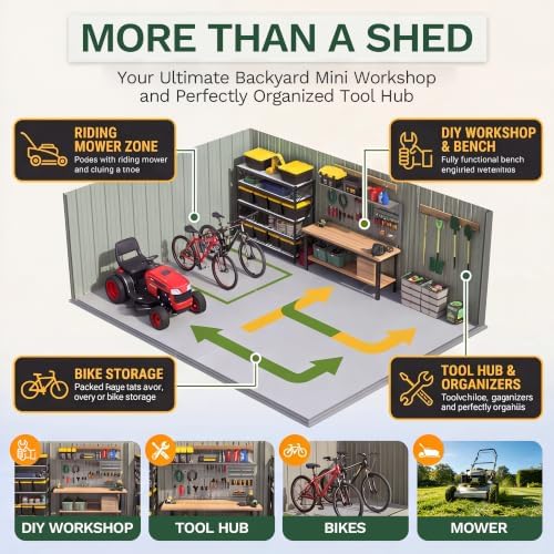 Patiowell 10x14 FT Outdoor Storage Shed - Image 3