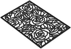 Calloway Mills AZ103762436 Black Rose Rubber Doormat - Image 3