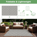 GENIMO Outdoor Rug, Waterproof Plastic Rugs - Image 2