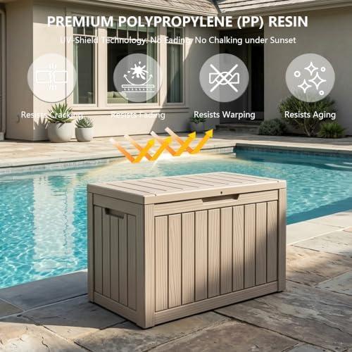 Outdoor Storage Box, 50 Gallon Waterproof Deck Box - Image 5
