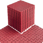 MAXWAVE 18 Pack 12" x 12" Modular Interlocking Floor Mats, Soft PVC Non-Slip by MAXWAVE