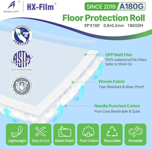 39" x 100' Heavy-Duty Floor Protection | Construction Grade Carpet Protector | - Image 2