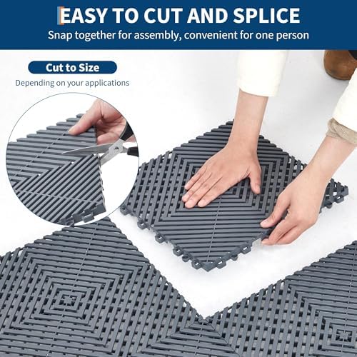 Interlocking Floor Tiles 50 Pack 12"X12" Waterproof Modular Cushion Mats - Image 4