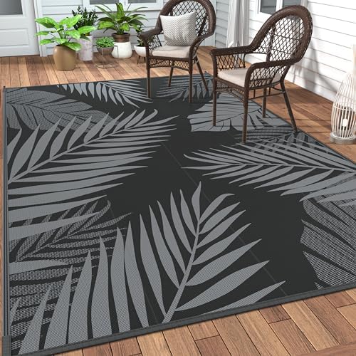 GENIMO Outdoor Rug, Waterproof Plastic Rugs 10'x14' by GENIMO