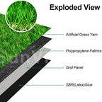 Fas Home Artificial Grass Turf 6x57 ft, Fake Grass Rug - Image 4