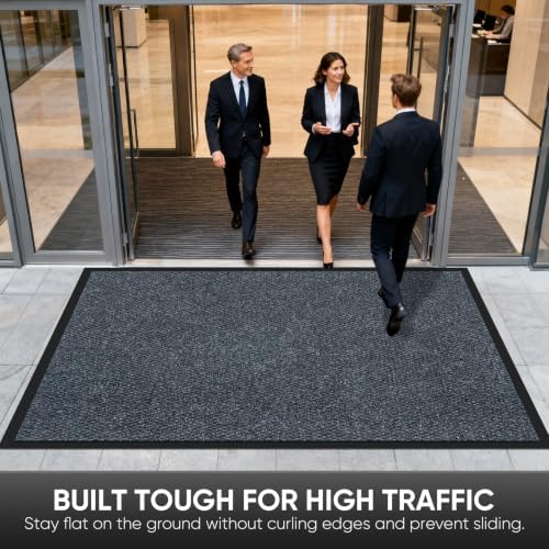 Commercial Door Mat 60"x48", Rubber Waterproof Front Floor Mat - Image 5