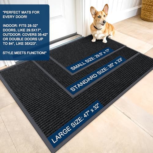 OLANLY 2-Pack Front Door Mats 71x47, Waterproof Heavy-Duty Doormats - Image 2