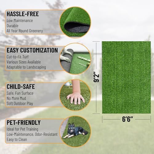 Ottomanson Artificial Grass Rug Lite 6'6" x 9'2" - Image 2