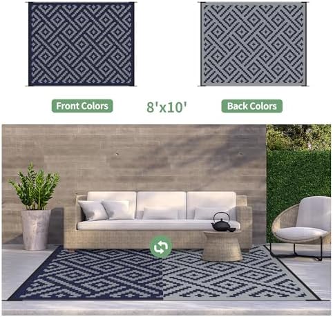 GENIMO Outdoor Rug, Waterproof Plastic Rugs - Image 3