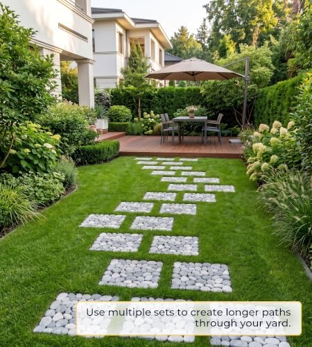 jxgzyy 4 Pcs Interlocking Stepping Stones Outdoor - Image 4