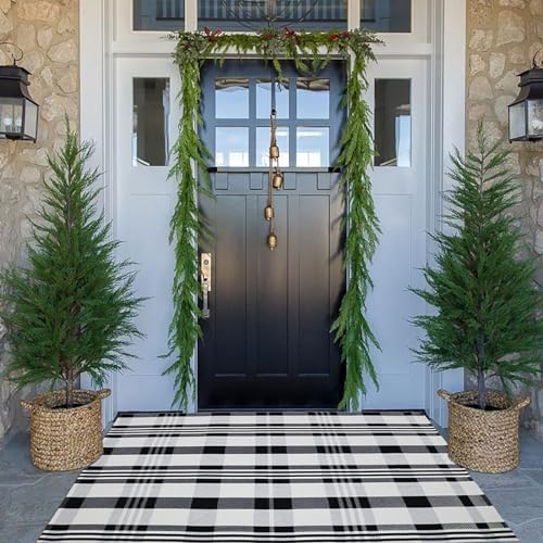 Fall Décor Plaid Rug, Layering Rug - Image 3
